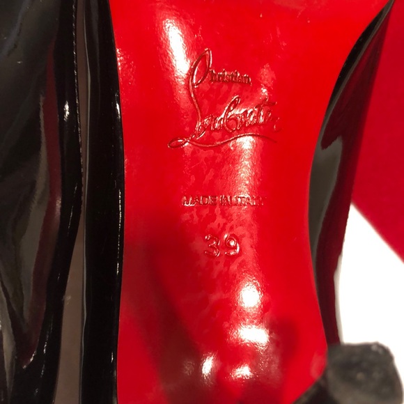 Christian Louboutin Black Patent Heels Red Bottoms Size EU 39 - Picture 5 of 13